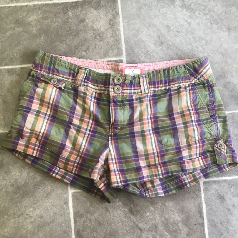 American Eagle Plaid Shorts